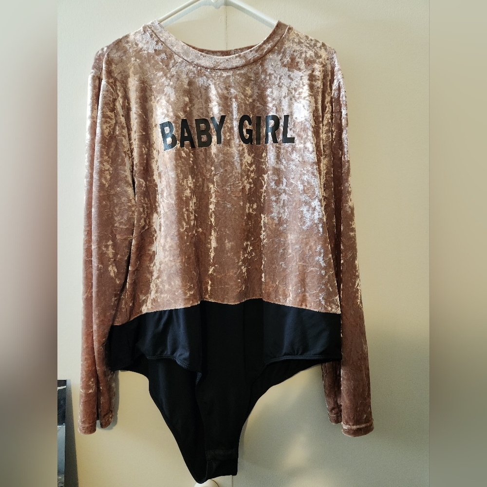 Shein Long Sleeve "Baby Girl" Bodysuit